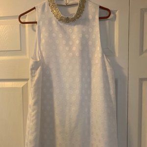 NWT Lilly Pulitzer Brandi Shift Dress | Resort White Printed Polka Dot | Size 10